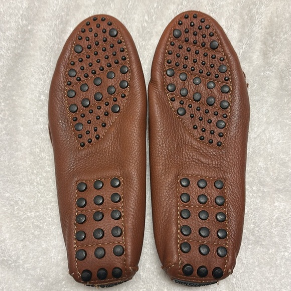 Soft brown leather Minnetonka driving moccasins women’s size 9-9.5 - Picture 4 of 5